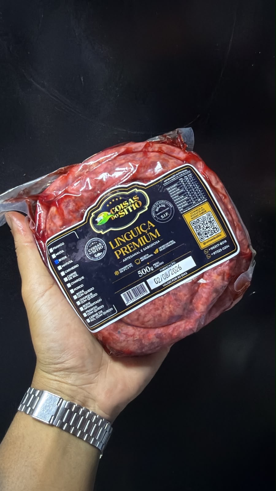LINGUIÇA ARTESANAL - BODE C/ QUEIJO