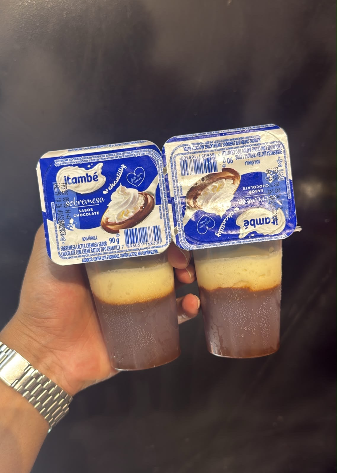 4x SOBREMESAS CHOCOLATE C/ CHANTILLY  - ITAMBÉ